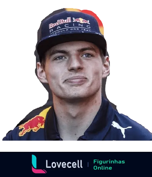 Max Verstappen com expressão séria vestindo boné e uniforme da Red Bull Racing na Fórmula 1