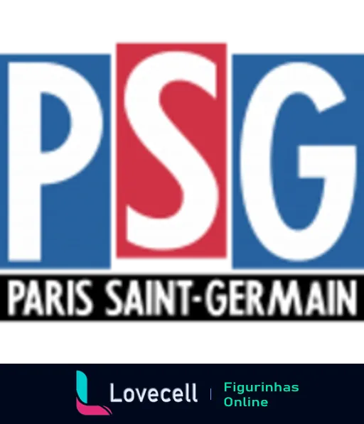 Logo do Paris Saint-Germain em azul, vermelho e branco com as iniciais 'PSG'