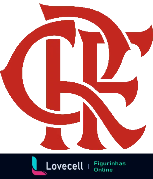 Logo do Clube de Regatas Flamengo com letras estilizadas 'CRF' em vermelho vibrante sobre fundo transparente.