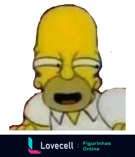 Homer Simpson irritado gritando com expressão intensa e olhos semicerrados no desenho Os Simpsons