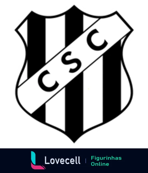 Escudo do Ceará Sporting Club em preto e branco com as iniciais CSC no centro