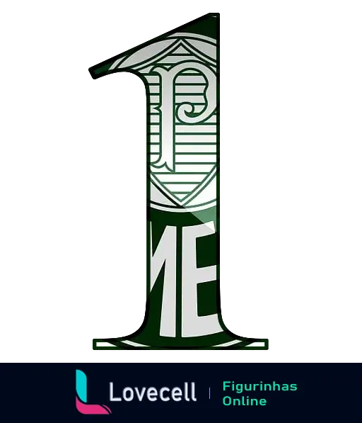 Logo estilizado do Palmeiras com letra 'P' em verde e branco dentro de um escudo clássico