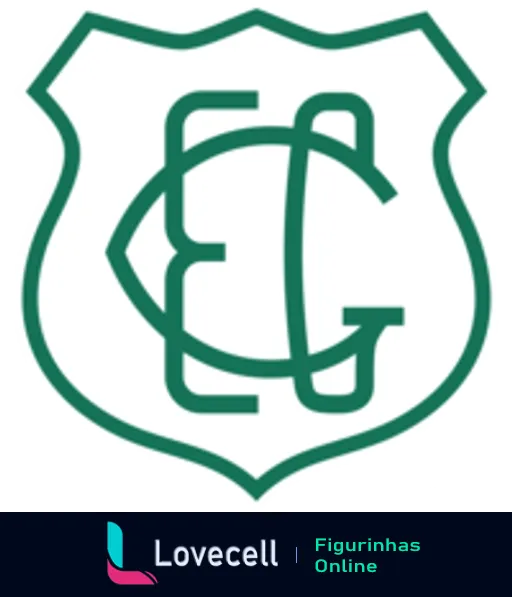 Escudo do Goiás Esporte Clube em verde e branco com as iniciais GEC entrelaçadas dentro de um círculo