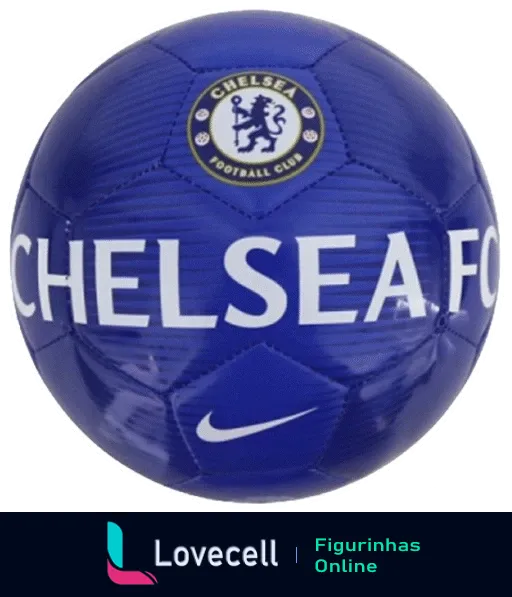 Bola de fútbol do Chelsea Football Club, azul com logotipo do clube e da Nike