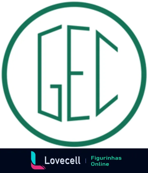 Logotipo do Goiás Esporte Clube em verde, com as letras 'GEC' entrelaçadas no centro de um emblema circular