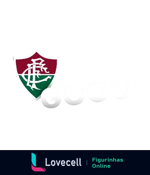 Escudo do Fluminense Football Club com a palavra 'good' estilizada em design moderno e minimalista