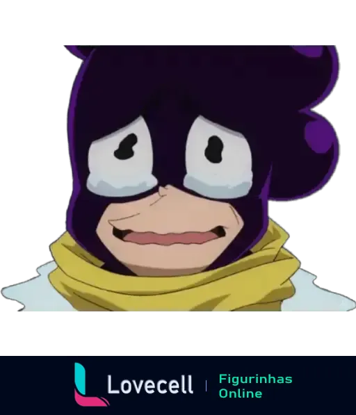 Personagem Mineta de Boku No Hero Academia com expressão nervosa e olhos arregalados