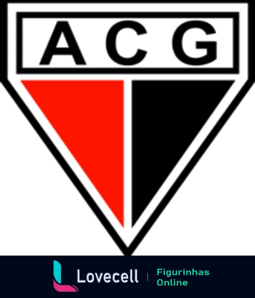 Logo do Atlético Clube Goianiense com escudo triângulo vermelho e preto e iniciais ACG sobre fundo branco