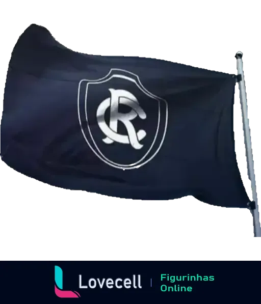 Bandeira azul-marinho do Clube do Remo com escudo contendo as iniciais 'CR' em branco dentro de um formato de escudo.