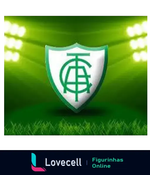 Escudo do América Futebol Clube de Minas Gerais em verde e branco com as iniciais CA entrelaçadas no centro