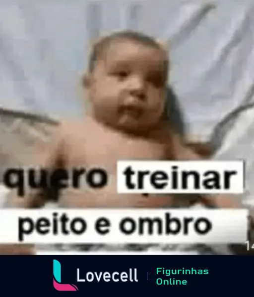 Bebê engraçado falando sobre treinar peito e ombro na academia | Memes de Academia | Memes Maromba