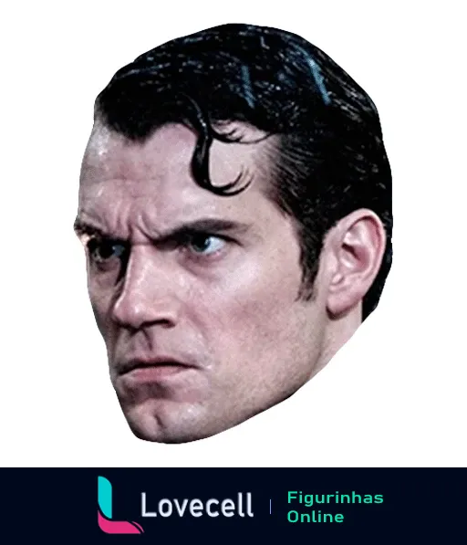 Henry Cavill com expressão séria e cabelo penteado para trás em cena dramática