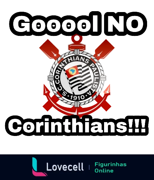 Figurinha comemorativa de gol do Corinthians no Campeonato Brasileiro de Futebol.