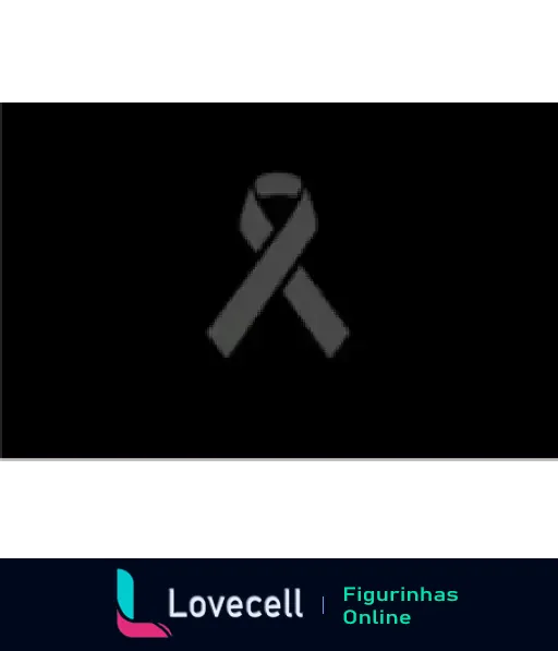 Figurinha de luto com laço preto para expressar pesar e condolências