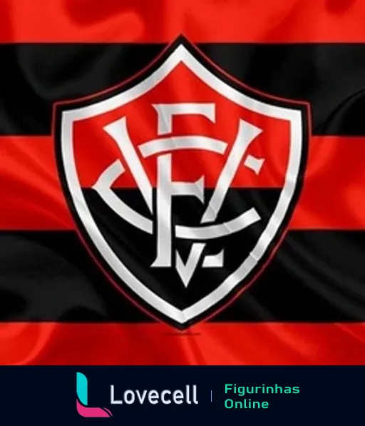 Escudo do Esporte Clube Vitória em vermelho e preto com sigla ECV em branco