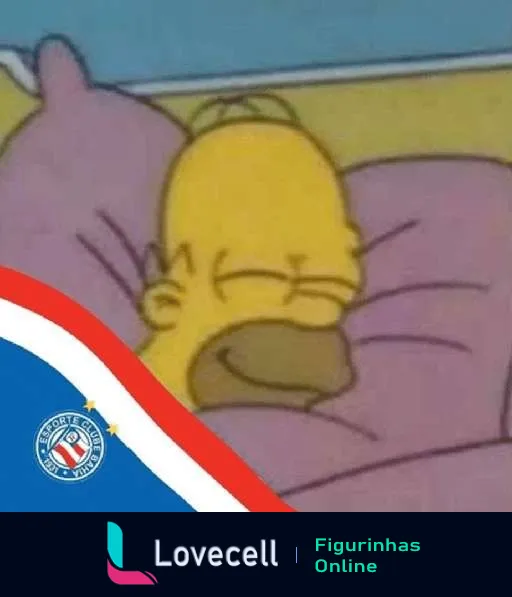 Homer Simpson dormindo com logotipo do Paris Saint-Germain ao fundo