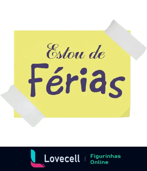 Figurinha de WhatsApp Estou de Férias - descanso e relaxamento