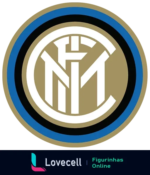 Imagem do escudo do Internazionale de Milão, famoso clube de futebol italiano. Possui detalhes em azul e preto, ideal para fãs do time.