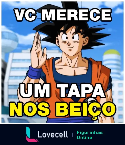 Imagem do personagem de anime, com a frase 'VC MERECE UM TAPA NOS BEIÇO', da pasta 'PARA NERDS SOCIALIZAREM'.