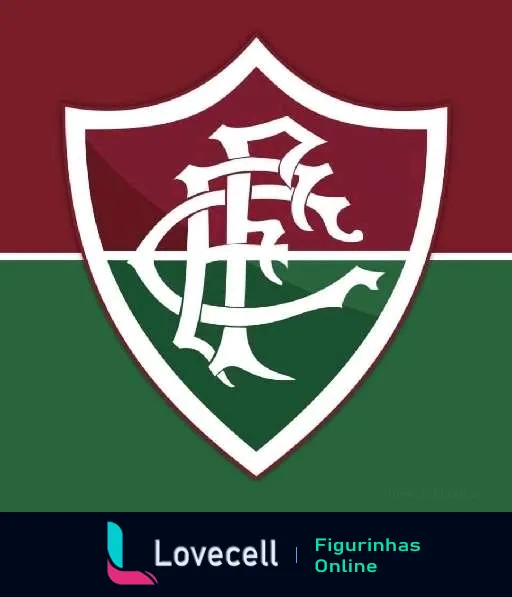 Escudo do Fluminense Football Club com cores verde, branco e bordô, e as letras 'FFC' entrelaçadas em estilo clássico