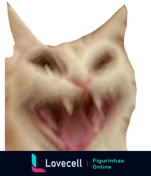 Imagem de um gato com expressão de choro e raiva, mostrando os dentes afiados. Ideal para conversas expressivas e memes engraçados.