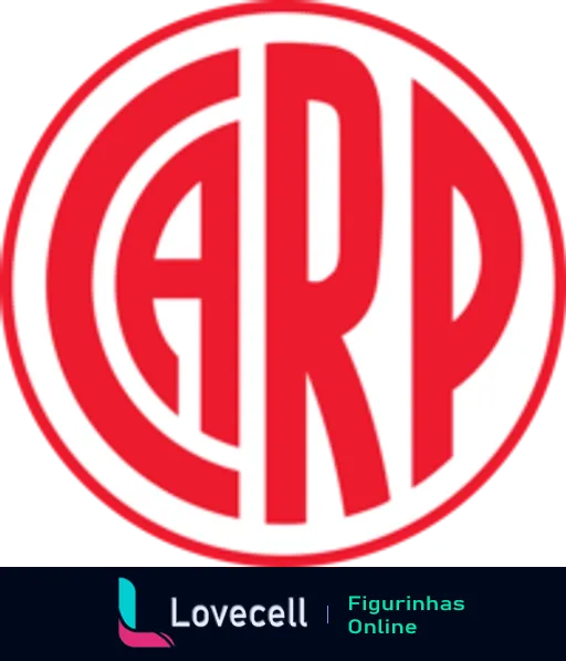 Logo do Club Atlético River Plate em vermelho e branco com as iniciais 'CARP' ao centro