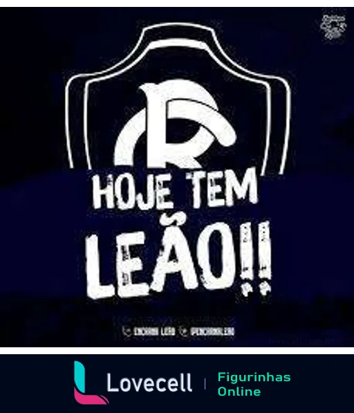 Figurinha de WhatsApp mostrando camisa de futebol com logotipo D e frase HOJE TEM LEÃO!! em alusão ao Clube do Remo