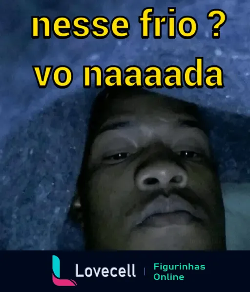 Figurinha de WhatsApp: Nesse frio? Vo nadaaaa