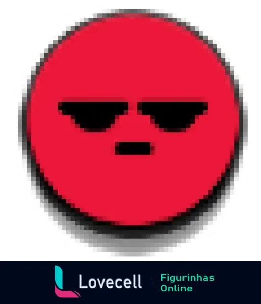 Figurinha de emoji vermelho representando raiva intensa do jogo Brawl Stars, com expressão furiosa e sombria.