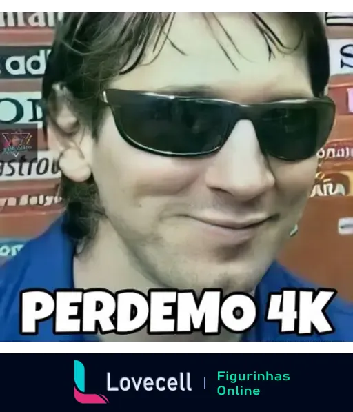 Uma imagem de uma pessoa com óculos escuros sorrindo, com o texto: 'PERDEMO 4K' na parte inferior.