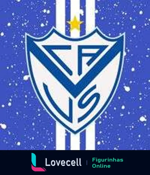 Escudo do Esporte Clube São Bento em azul e branco, faixa com nome do clube e estrela dourada no topo, de Sorocaba, São Paulo