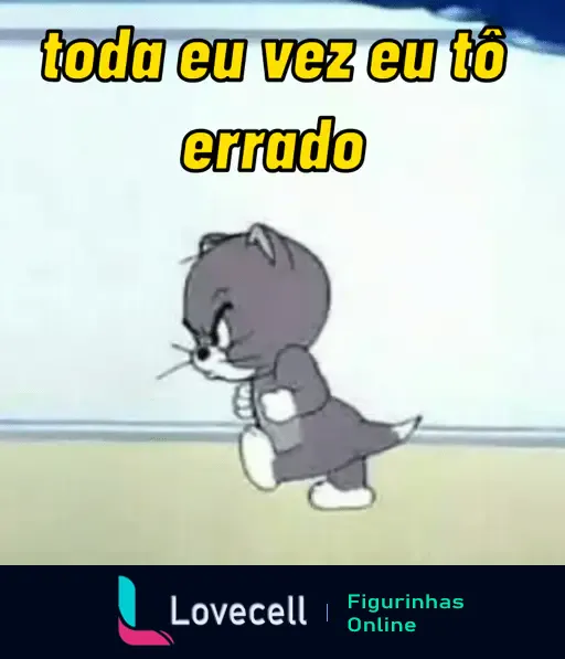 Gato irritado correndo com expressão de raiva - Toda vez eu tô errado