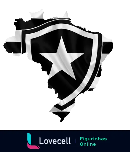 Escudo do Botafogo de Futebol e Regatas em preto e branco com estrela branca solitária no centro